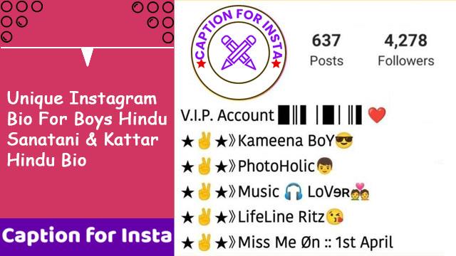 Instagram Bio For Boys Hindu