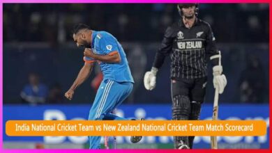 India National Cricket Team vs New Zealand National Cricket Team Match Scorecard